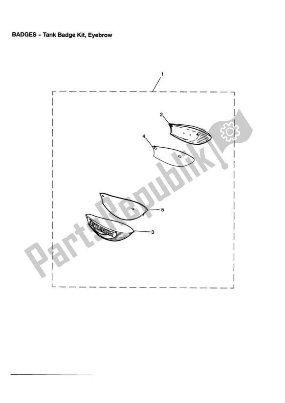 All parts for the Eyebrow Tank Badge Kit of the Triumph America Carburettor 790 2002 - 2007